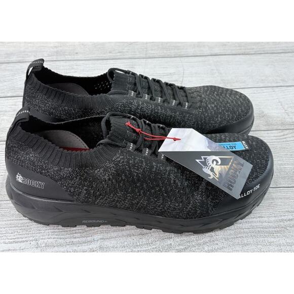 ROCKY Mens WorkKnit LX Alloy Toe Athletic Work Shoes Slip/Oil Res Black Size 13M - Picture 8 of 11